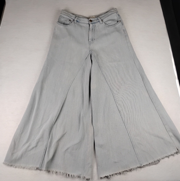 Free People We The Free Wide Leg Flare Jeans Size Womans 29 - Picture 2 of 8